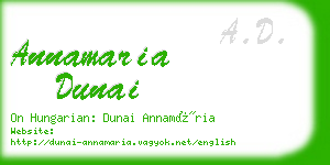 annamaria dunai business card